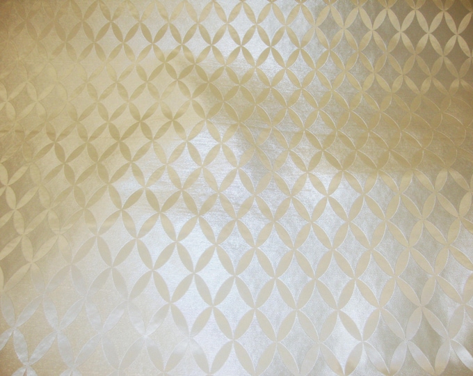 Pearl Eclipse Embossed upholstery Faux vinyl leather fabric per yard 54" Wide