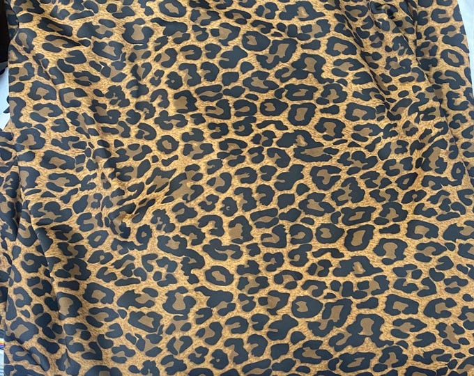 Stretch spandex Brown Jaguar / Leopard  58" wide
