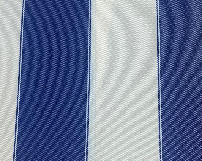 Blue white  Waterproof Outdoor Canvas fabric 60" 600 Denier wide per yard