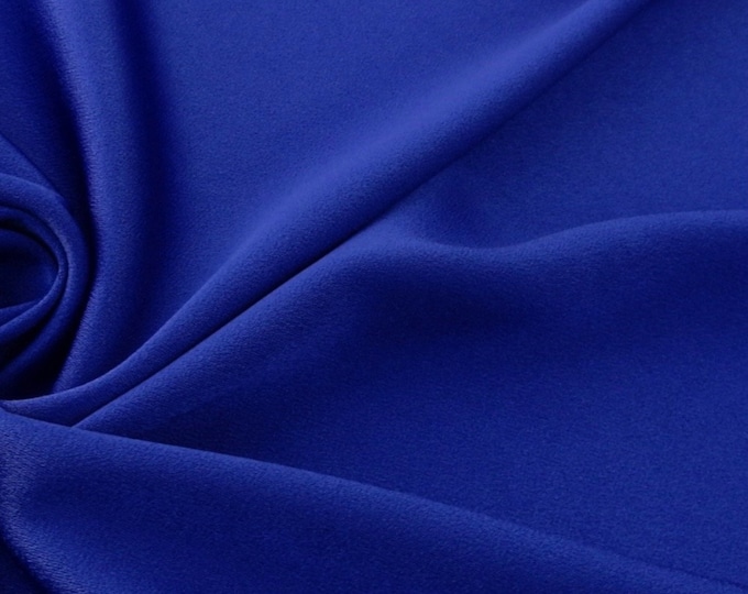 Royal blue Satin Crepe back Fabric 60" Wide Sold By the yard