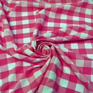 Fuchsia Polyester Poplin Gingham Checkered rod Panels living room curtains home decor window treatments nursey valance