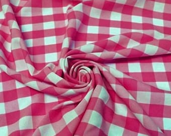 Fuchsia Polyester Poplin Gingham Checkered rod Panels living room curtains home decor window treatments nursey valance
