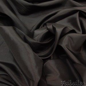 Black Polyester Taffeta Fabric – Smooth Crisp Formal Wear & Event Decor Fabric by the Yard 58” wide