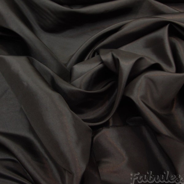 Black polyester Taffeta solid fabric per yard 58" wide