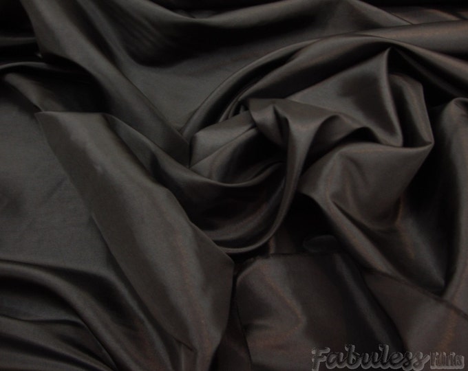Black Polyester Taffeta Fabric – Smooth Crisp Formal Wear & Event Decor Fabric by the Yard 58” wide
