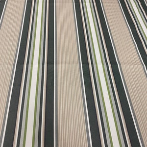 Outdoor green Stripes Waterproof Canvas fabric 60&quot; wide Sold By Yard