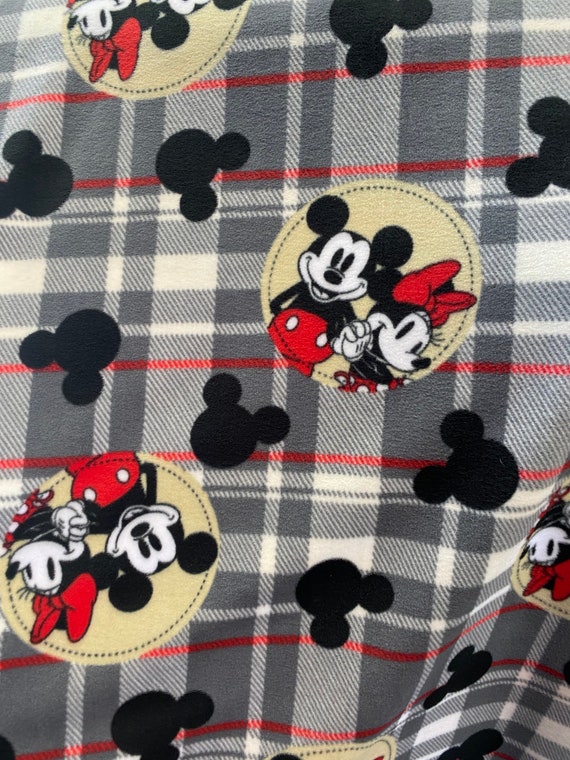 Minnie and Mickey mouse plaid Fleece Polar By The Yard 60 Licensed Products