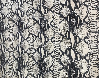 Premium Canvas Snake Print Fabric Textured Faux Snakeskin Pattern – Durable Upholstery & Craft Fabric by the Yard