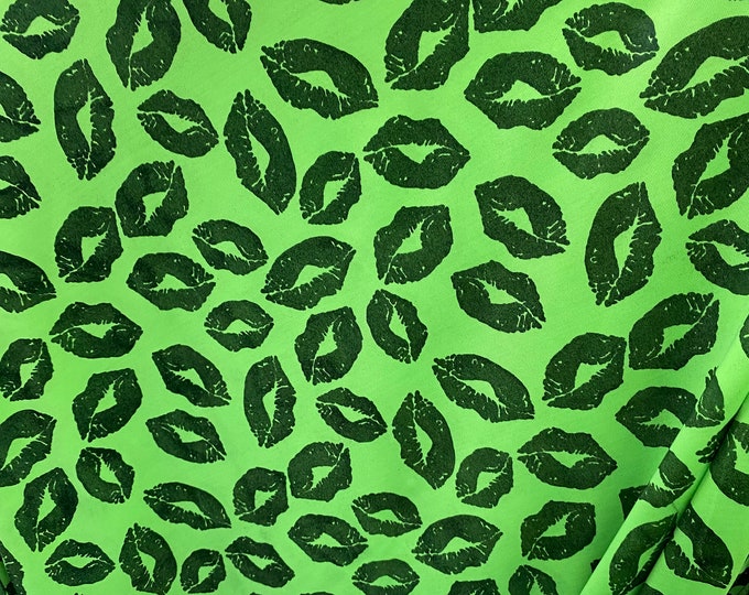 Lips Spandex Stretch Activewear Fabric by the Yard