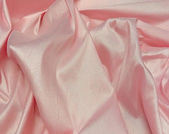 Pink lady Shantung Dupioni Faux Silk two tone fabric BY THE YARD 54" wide