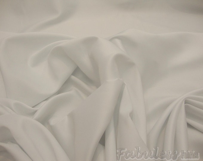 White Lamour Dull matte Bridal Satin fabric per yard