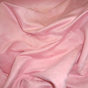Pink micro faux suede upholstery drapery clothing fabric BY THE YARD 58&quot; Wide No Stretch