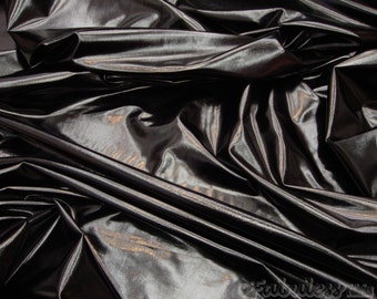 Stretch foil Spandex Black Metallic  fabric per yard 60" wide