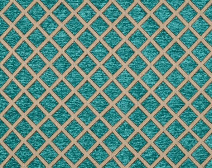 Diamond Chenille Upholstery Drapery fabric by the yard 57" Wide