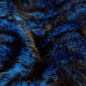 Husky Blue faux Synthetic Fur upholstery Fabric by the yard 60" wide