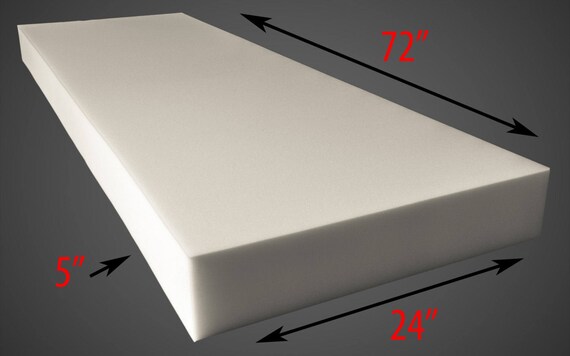 Frienda 2 Pcs Upholstery Foam 2 Inch Thick 24 Wide 72 Inches Long Density  Seat Replacement Cushion Foam Padding Upholstery Supplies Upholstery Sheet