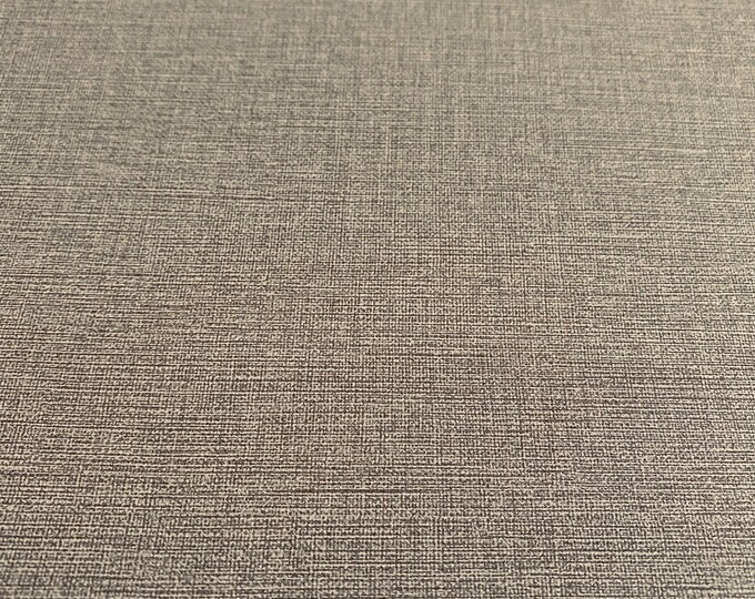 Zenith Cement Linen Textured faux leather the yard fabric 54” wide
