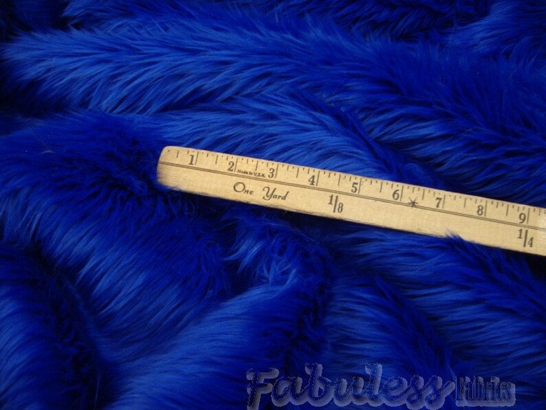 Royal shaggy faux fur upholstery fabric per yard