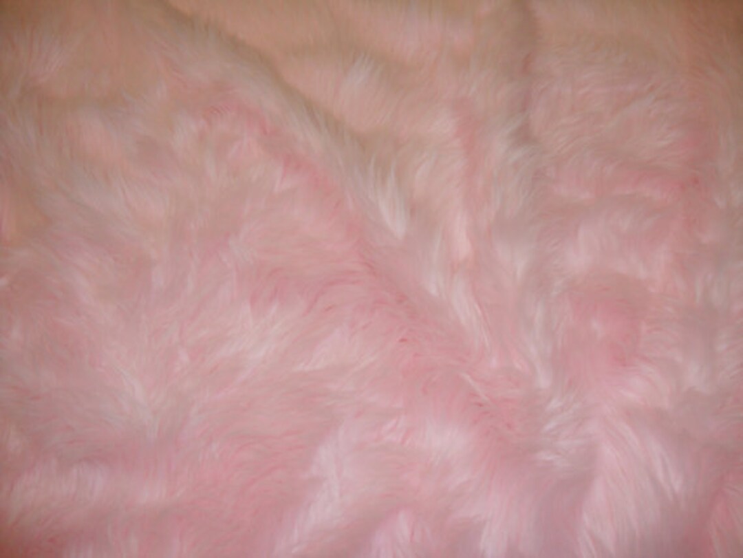 5' Diameter Light Pink Round Area Rug / Plush Faux Fur / Etsy