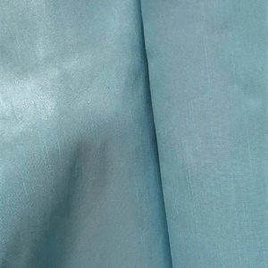 Sky Blue Shantung Dupioni Faux Silk