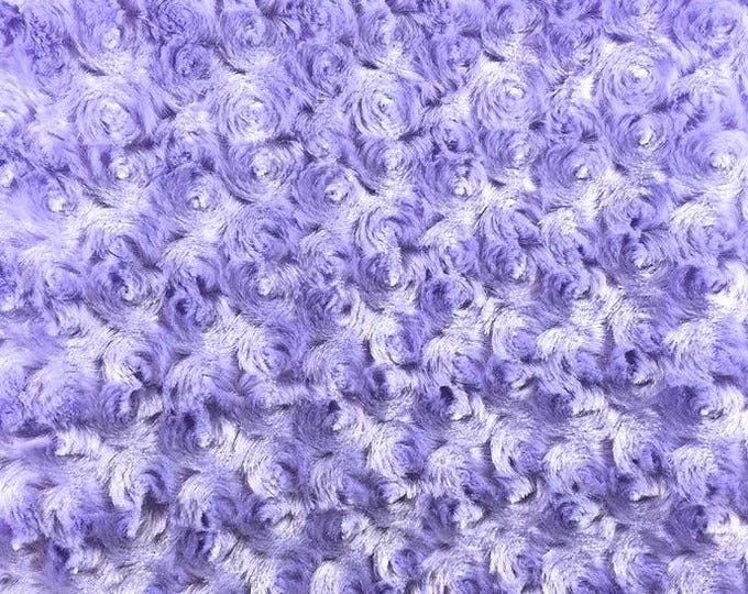 lavender Rosebud floral fur soft fabric BY THE YARD 60" Wide