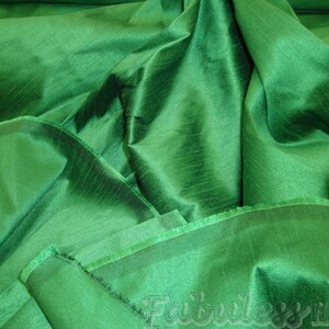 Mint Shantung Dupioni Faux Silk two tone fabric BY THE YARD 54" wide