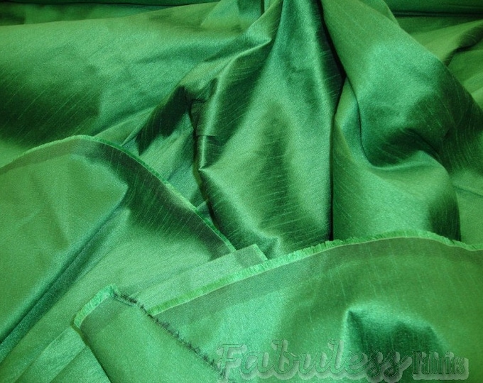 Mint Shantung Dupioni Faux Silk – Two-Tone Polyester Fabric for Drapery,  Sewing & crafts 54” wide