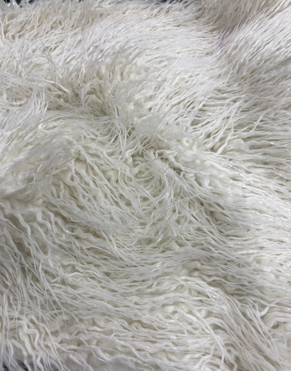 Mongolian Faux Fur Long Hair Pile Fabric BY THE YARD 60 Wide 