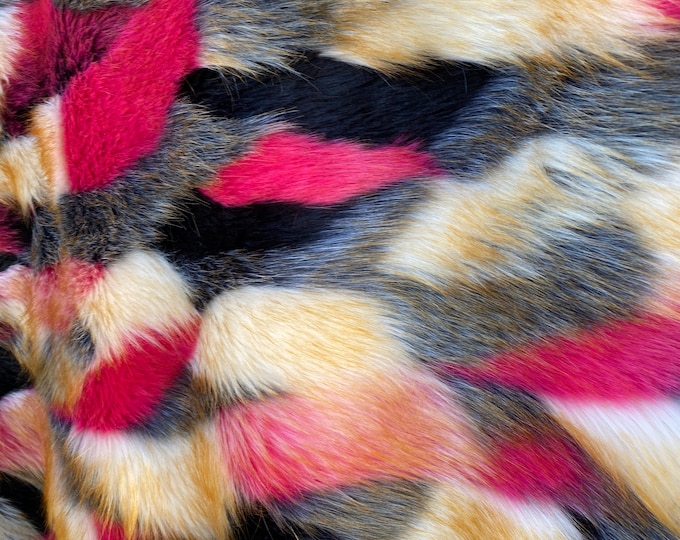 Faux Fur Short PIle tribal fabric per yard 60" wide