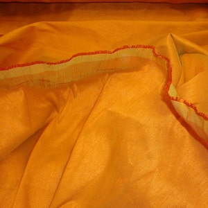 Saffron Shantung Dupioni Faux Silk two tone fabric BY THE YARD 54" wide