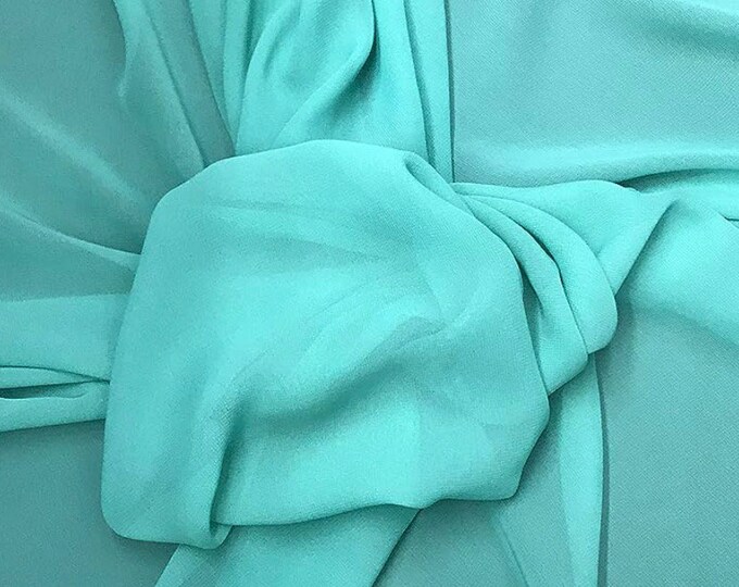 Jade Sheer High Multi Chiffon Solid Fabric, 100% Polyester 58/59" Wide, Sells by The Yard