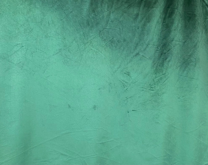 Plush Non Stretch green Velvet Fabric 58” Wide