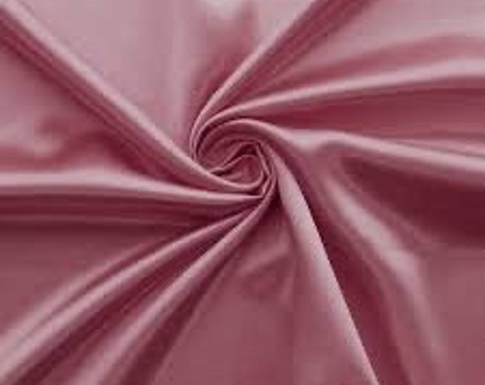 Dusty rose Satin Crepe back Fabric 60" Wide Sold By the yard