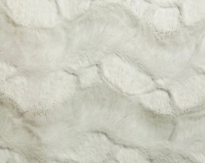 Minky, White Stella Fabric 58" Wide Sold by the Yard
