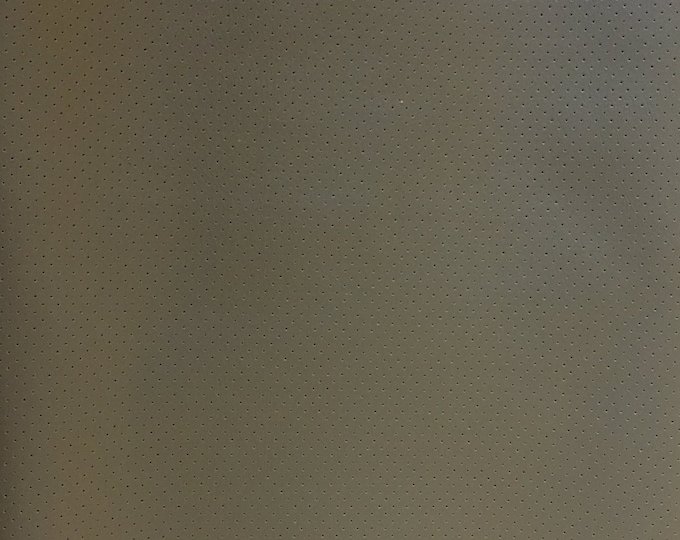 Meduim Beige Perforated commercial marine grade upholstery vinyls Faux Leather fabric per yard