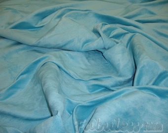 micro faux suede upholstery fabric by the yard 60" Wide-Aqua