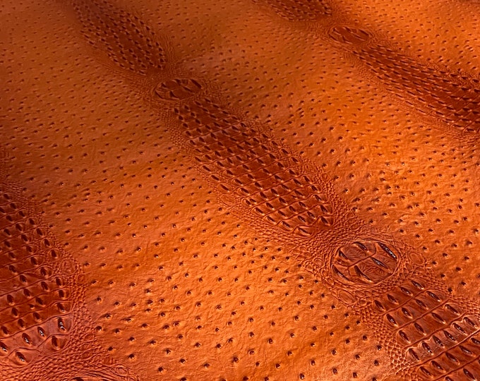 Orange  crossbreed ostrich/crocodile   Marine grade UV resistance waterproof Fabric