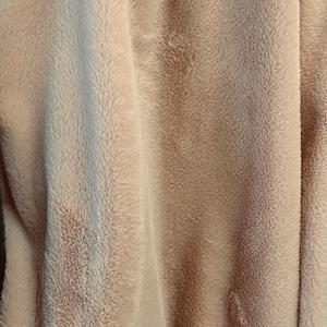 Camel plush thick minky bunny fabric / 58&quot; Wide / Sold by the Yard