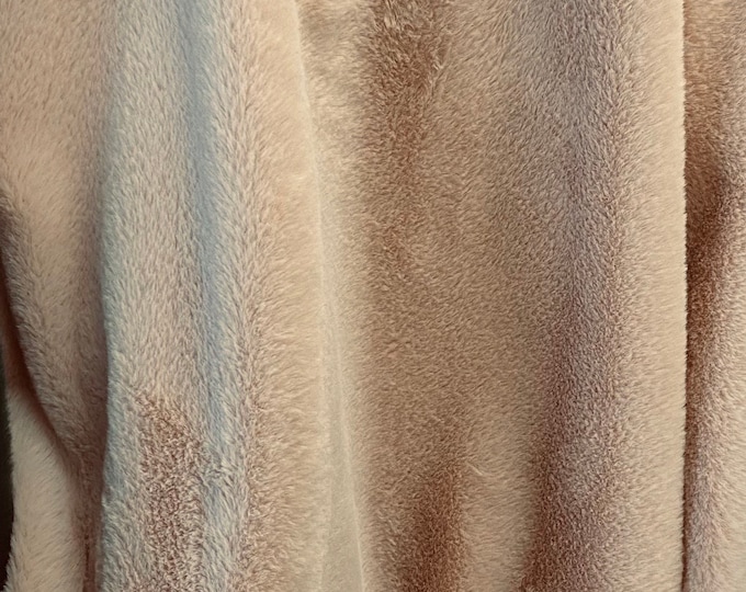 Camel plush thick minky bunny fabric / 58" Wide / Sold by the Yard