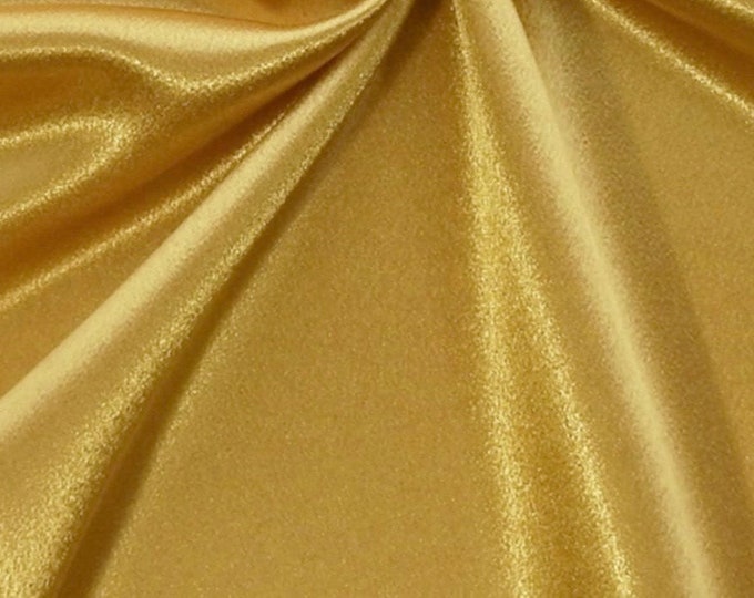 Gold Satin Crepe Fabric 60" Wide Sold By the yard
