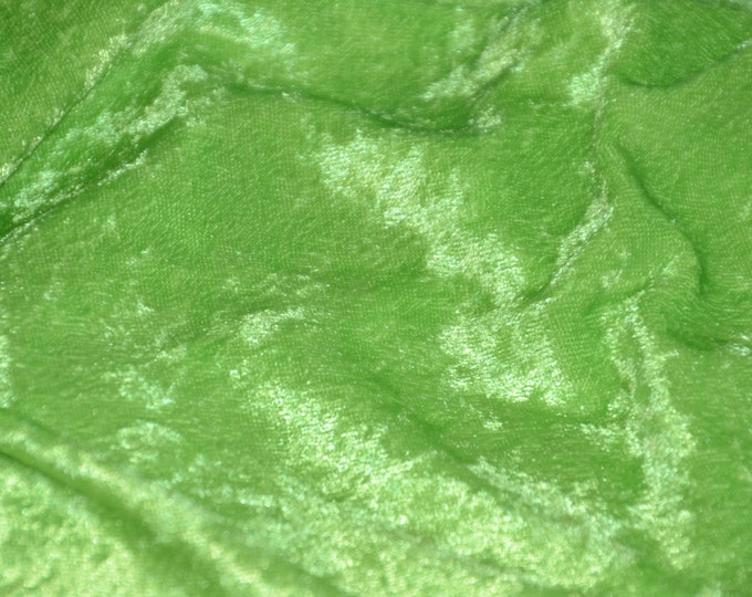 Panne Velvet Crushed Backdrop Velour Stretch Fabric 60 Wide Lime By yard