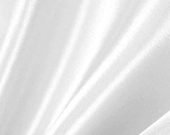 White Bridal heavy Satin fabric per yard 58” wide