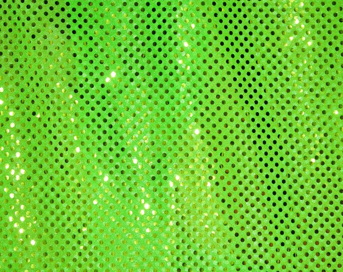 Neon green Dot Sequin 45 inches width sold by the yard