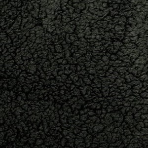 Black Cuddle  Sherpa Fleece Lamb Wool Design Fabric Sold by The Yard