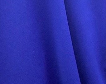 Royal blue Stretch Polyester Scuba  double Knit Fabric 60” wide