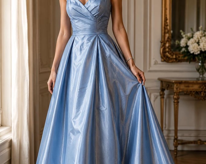 Taffeta Sky blue fabric sold BTY 60" Wide