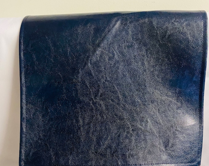 DARK navy Distressed faux leather vinyl protector Sofa, Loveseat, Theater Seat, Chair Caps, Headrest Pad, Recliner Head Cover, armrest