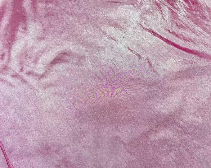 Fuchsia Metallic Faux Silk Fabric shantung by the Yard – Shiny Drapery Fabric for Dresses, Costumes, Decor & Event Backdrops