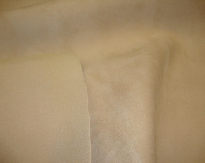 Suede Headlining Foam Backed Fabric 60" Wide by the yard- Beige