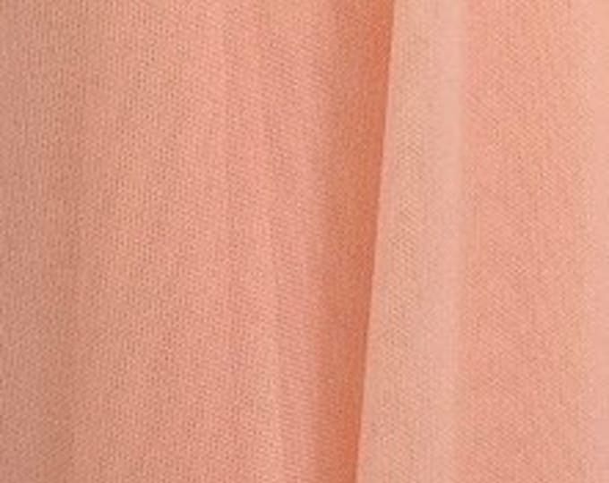 Peach Power Mesh nylon spandex Stretch Fabric 60" per yard